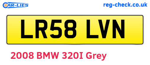 LR58LVN are the vehicle registration plates.