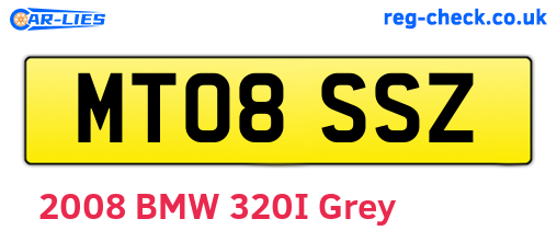 MT08SSZ are the vehicle registration plates.