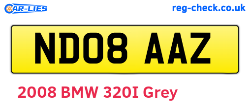 ND08AAZ are the vehicle registration plates.