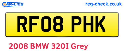 RF08PHK are the vehicle registration plates.