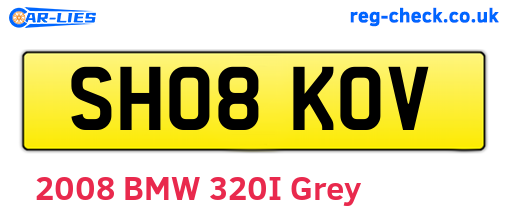 SH08KOV are the vehicle registration plates.