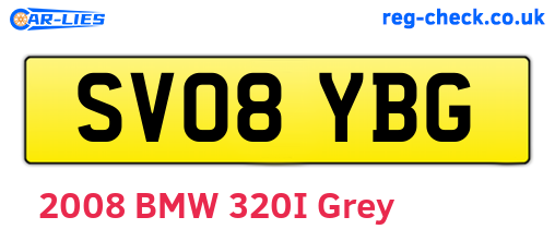 SV08YBG are the vehicle registration plates.