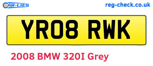YR08RWK are the vehicle registration plates.