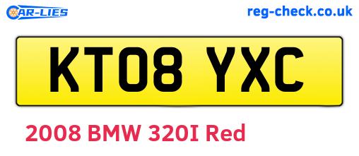 KT08YXC are the vehicle registration plates.