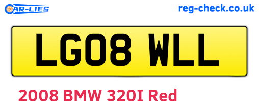 LG08WLL are the vehicle registration plates.