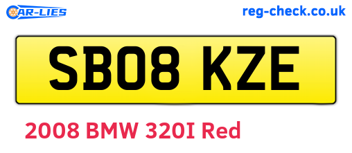 SB08KZE are the vehicle registration plates.
