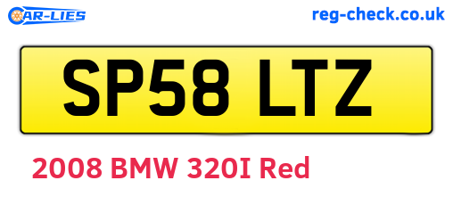 SP58LTZ are the vehicle registration plates.