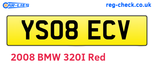 YS08ECV are the vehicle registration plates.