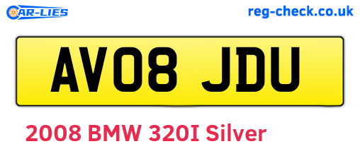 AV08JDU are the vehicle registration plates.