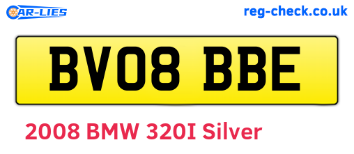BV08BBE are the vehicle registration plates.