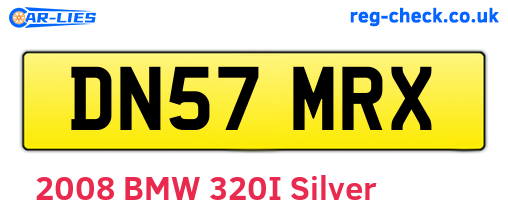 DN57MRX are the vehicle registration plates.