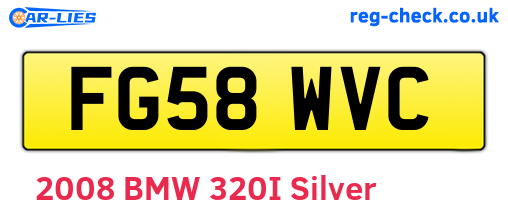FG58WVC are the vehicle registration plates.