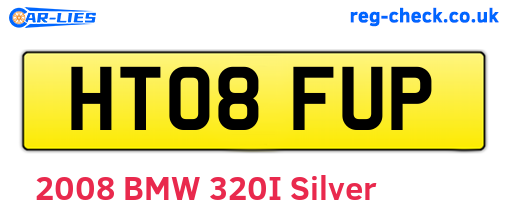 HT08FUP are the vehicle registration plates.