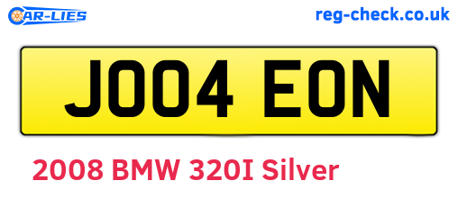 JO04EON are the vehicle registration plates.