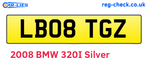 LB08TGZ are the vehicle registration plates.