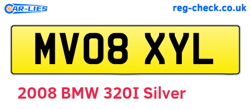 MV08XYL are the vehicle registration plates.