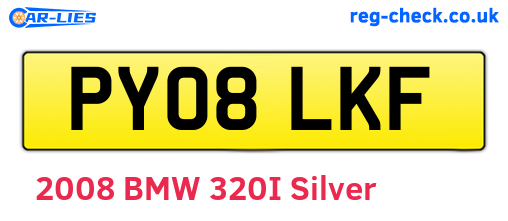 PY08LKF are the vehicle registration plates.