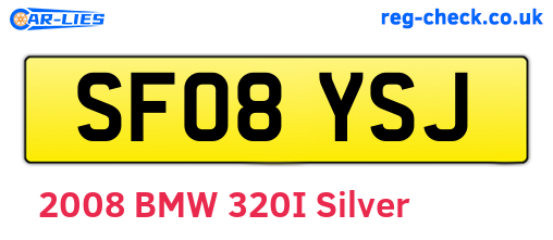 SF08YSJ are the vehicle registration plates.