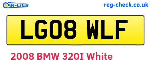 LG08WLF are the vehicle registration plates.