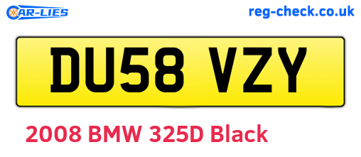 DU58VZY are the vehicle registration plates.