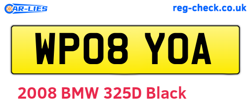 WP08YOA are the vehicle registration plates.