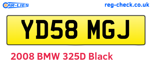 YD58MGJ are the vehicle registration plates.