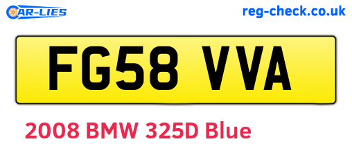 FG58VVA are the vehicle registration plates.