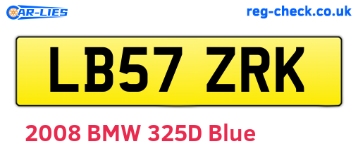 LB57ZRK are the vehicle registration plates.