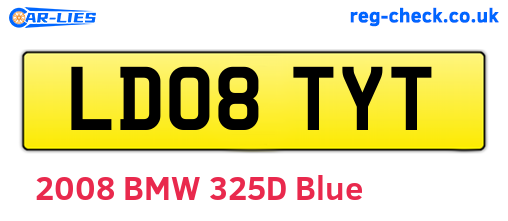 LD08TYT are the vehicle registration plates.