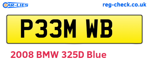 P33MWB are the vehicle registration plates.