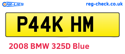 P44KHM are the vehicle registration plates.