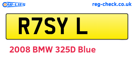 R7SYL are the vehicle registration plates.