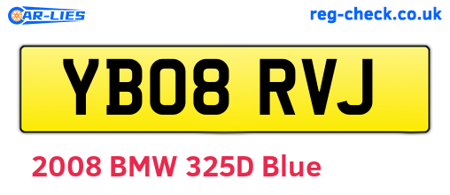 YB08RVJ are the vehicle registration plates.