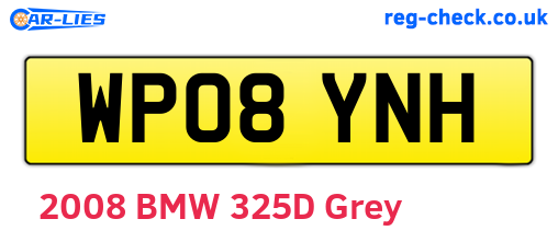 WP08YNH are the vehicle registration plates.