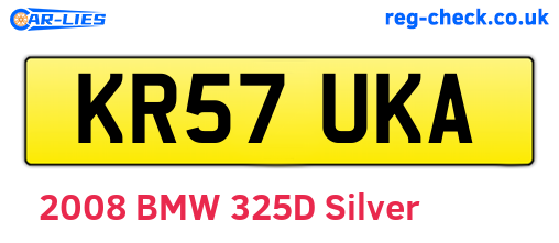 KR57UKA are the vehicle registration plates.