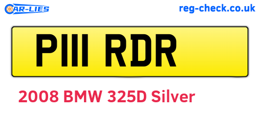 P111RDR are the vehicle registration plates.