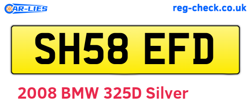 SH58EFD are the vehicle registration plates.