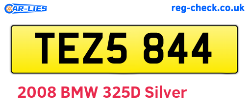 TEZ5844 are the vehicle registration plates.