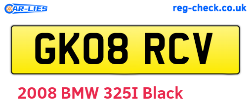 GK08RCV are the vehicle registration plates.