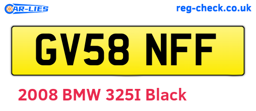 GV58NFF are the vehicle registration plates.