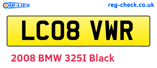 LC08VWR are the vehicle registration plates.
