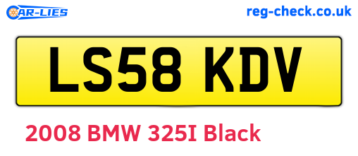 LS58KDV are the vehicle registration plates.