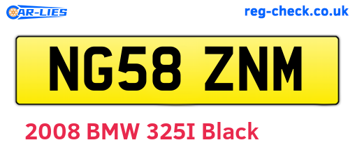 NG58ZNM are the vehicle registration plates.