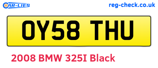 OY58THU are the vehicle registration plates.