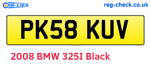PK58KUV are the vehicle registration plates.