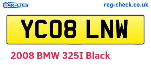 YC08LNW are the vehicle registration plates.