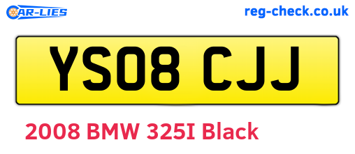 YS08CJJ are the vehicle registration plates.
