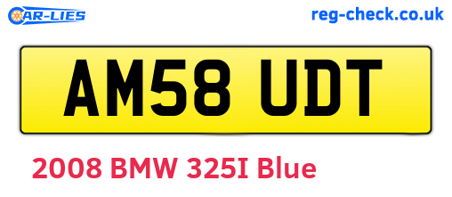 AM58UDT are the vehicle registration plates.