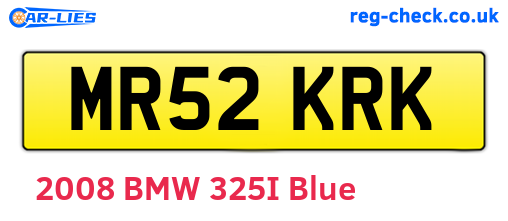 MR52KRK are the vehicle registration plates.