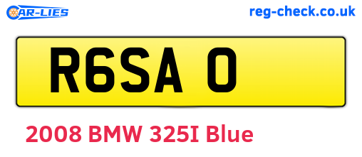 R6SAO are the vehicle registration plates.